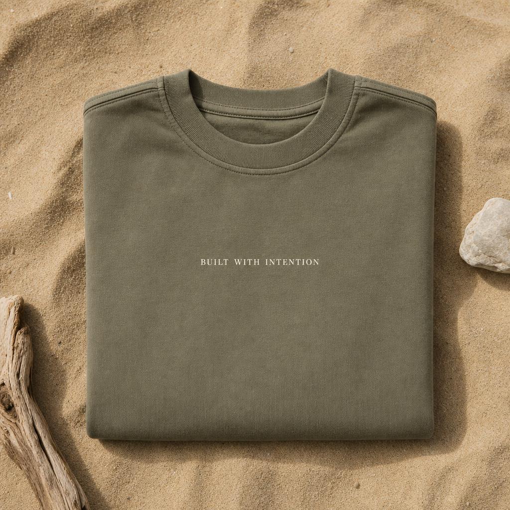 Purpose Over Pressure Tee — Olive