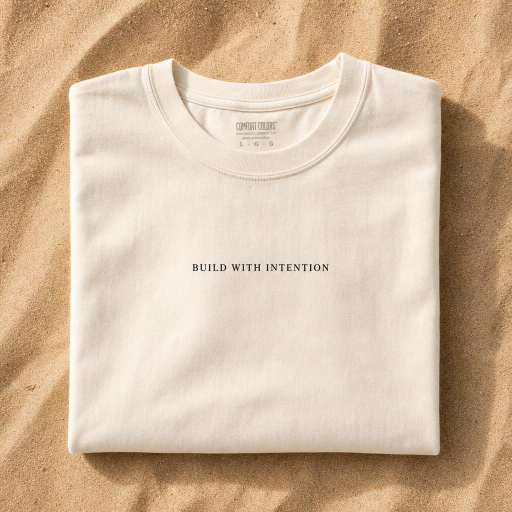 Build With Intention Tee — Cream