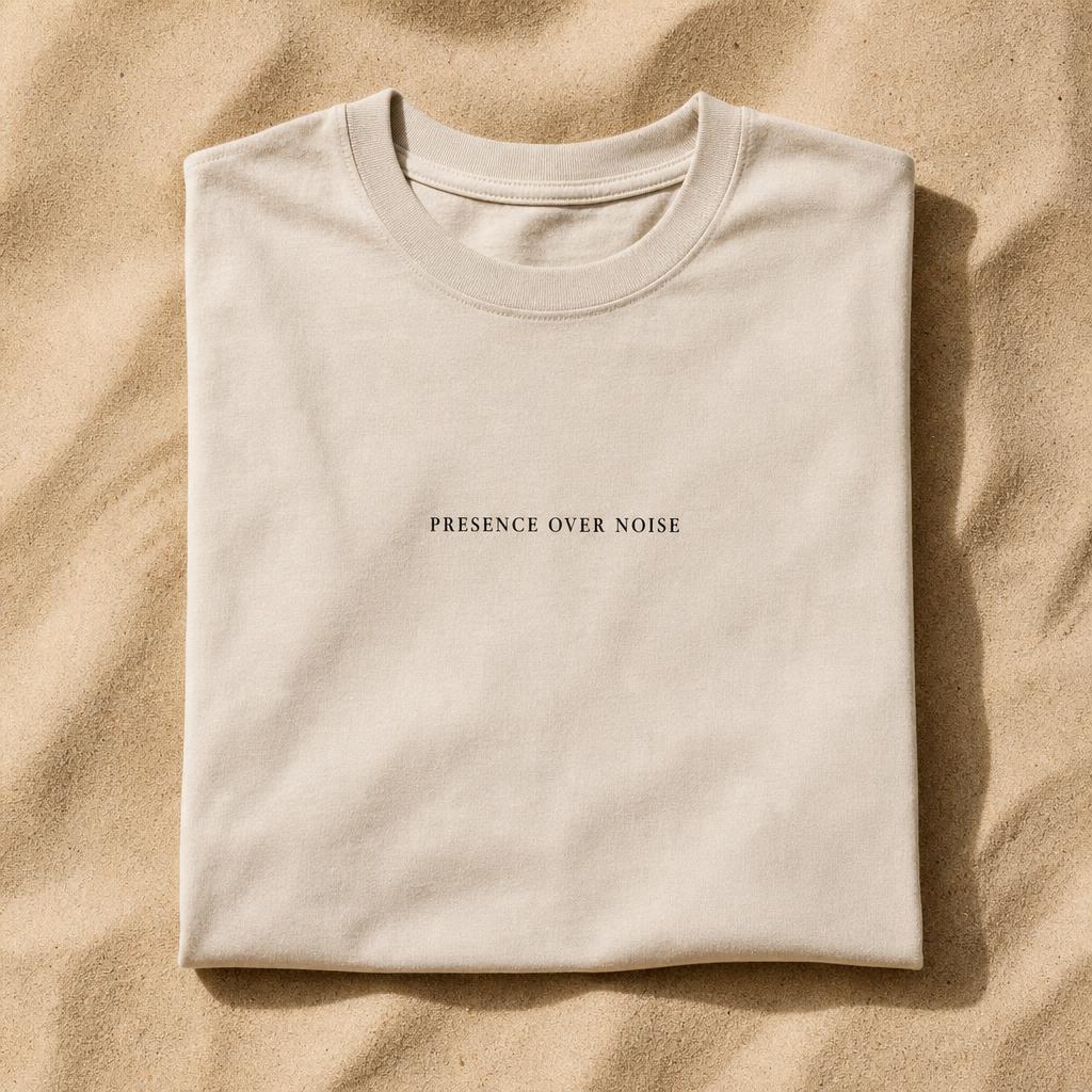 Faith Over Noise Tee — Stone